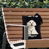 Personalized Pet Tote Bag, Customized Tote Bag, Personalized Zippered Bag for Women