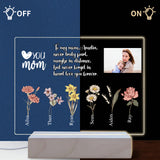 Personalized Photo Night Lights With Birth Flower Images
