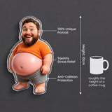 Personalized Face Squishy Belly Fridge Magnet Custom Photo Fridge Magnet with 3D Soft Squeeze Belly Cute Funny Gifts for Family Friends Couple Birthday Father's Day Anniversary Xmas Gifts