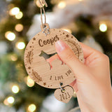 Personalized Dog Silhouette Christmas Ornament