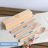 Personalized Natural Wooden Spoons and Forks Set, Wooden Cutlery Set