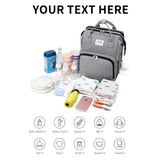 Personalized 3 in 1 Diaper Bag Backpack with Changing Station