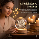 Personalized Night Light 3D Photo Crystal Ball