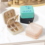 Personalized Portable Jewelry Box With Mirror,Suitable Gifts for Travelers And Colleagues.Birthday Gift