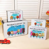 Personalized Food Grade Metal Biscuit Tin with Name and Text Birthday Gift Christmas Gift for Family