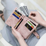 Personalized Leather Wallet, Custom Birth Flower Wallet