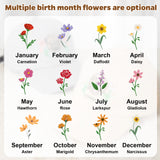 Personalized Embroidered Hats with Pet Portrait & Birth Flower 100% Cotton Custom Name Baseball Cap for Men Women with Adjustable Buckle Christmas Birthday Gift for Pet Owners Lovers Multi