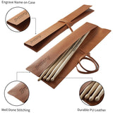 Personalized Wooden Drumsticks with Leather Case Customized Wood Tip Drum Sticks Laser Engraved Gift for Musicians and Drummers Boyfriend Husband Ideal for Weddings Valentine's Day Groomsmen