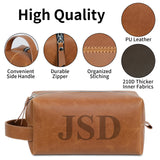 Personalized Toiletry Bag Customizable PU Leather Bag Dopp Kit Waterproof Wash Bag Suitable