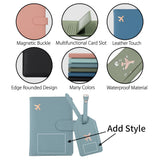 Personalised Durable Leather Passport Cover, Custom Luggage Tag Set with Name