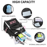 Personalized Backpack with USB Charge Port for Teenage Girls & Boys