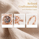 Custom Photo Projection Ring Personalised Ring Picture Inside Heart Shape Men's and Women's Rings