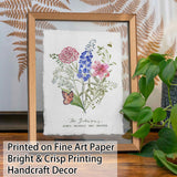 Personalized Birth Flower Family Sign