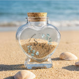 Personalized Glass Honeymoon Memory Keepsake Sand Jar with Name and Date Wedding Vacation Gift for Couples Bride Groom Newlyweds