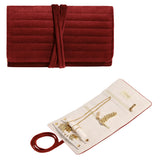 Personalized Velvet Jewelry Rolls for Women, Travel Jewelry Organizer