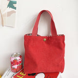 Personalized Embroidered Corduroy Tote,Custom Name Tote Bag