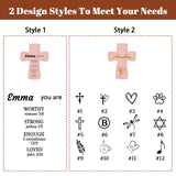 Personalized Magnetic Christian Bookmarks  Custom PU Leather Bookmark with Name & Bible Verses  Catholic Cross Book Marks  Religious Gifts for Women  Students  Teachers  Father  Book Lovers