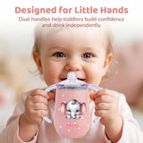 Personalized Insulated Sippy Cup for Toddlers Custom Cute Animal and Name Baby's First Straw Cup Training Cup with Handle BPA Free 6m+ 10 oz/300ml Birthday Baby Shower Xmas Gifts