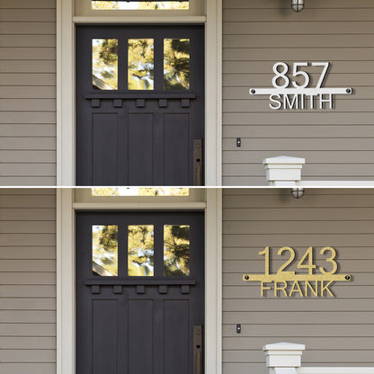 Personalized Metal House Numbers, Custom Address Sign for Outside