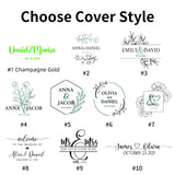 Personalised Linen Wedding Guest Book