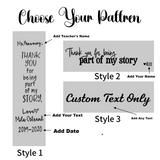 Custom Stainless Steel Bookmark for Teacher