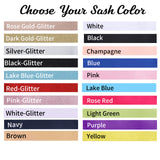 Personalized Sashes, Custom Text Satin Sash