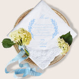 Personalized Flower Embroidered Handkerchief | Customized Cotton Hankies for Women