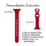 Personalized Engraved Silicone iWatch Band