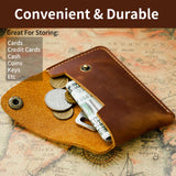 Personalised Leather Card Holder, Custom Credit Card Wallet, Leather Front Pocket Minimalist Card Case