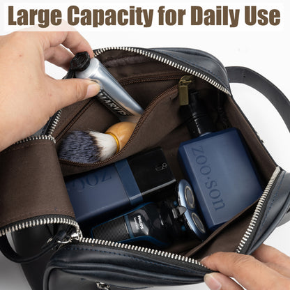 Personalized Thickened Vegan Leather Toiletry Bag