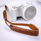 Personalized Leather Camera Wrist Strap Engraved Name/initial Custom Camera Cuff Wrist Strap for Mirrorless Point & Shoot and DSLR Cameras Handmade Camera Accessories Gift for Christmas Birthday