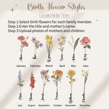 Personalized Photo Night Lights With Birth Flower Images