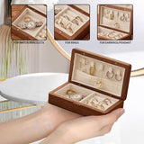 Personalized Wooden Jewelry Box with Birth Flower Name, Customized Gift for Women