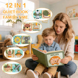 Personalized Montessori Felt Busy Book Toddlers Quiet Book with Name Preschool Early Learning Educational Book for Kids Age 2 3 4 5 6 Years Kids Gifts for Birthday Christmas Thanksgiving