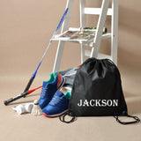 Personalized Drawstring Backpack with Custom Name | Durable Customized Party Bag