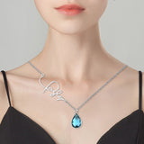 Personalized Birthstone Name Necklace, Custom Name Necklace, Initial Necklaces for Women