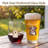 Personalized Pet Engagement Mug My Humans Are Getting Married Glass Engagement Gifts For Couple Proposal Decorations Whiskey Wine Glasses Gifts for Newly Engaged Couple Family Friends