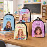 Personalized Colorful Fashion Cartoon CharacterBackpack Lunch Bag Pencil Case with Name Back toSchool Set of 3 Birthday Gift for Kid