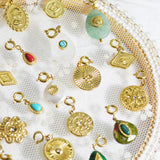 Personalized Gold Charm Necklace, Handmade Necklaces, DIY Ruby Charm Necklace