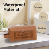 Personalized Toiletry Bag Customizable PU Leather Bag Dopp Kit Waterproof Wash Bag Suitable