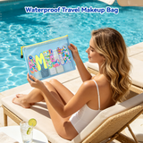 Personalized Beach Bag with Artistic Name Custom Pool Bag for Women Waterproof Beach Bag with Zipper Wet Dry Mesh Design Beach Pouch For Pool Beach Vacation Birthday Summer Party Travel