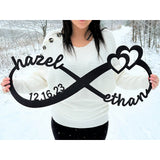 Personalized Infinity Symbol, Metal Love Sign, Metal Wall Art Decor