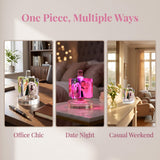 Personalized Rotating Picture Frame Custom Crystal Picture Frame with Photo Gifts for Women Wife Mom Her Him Great Customized Gift With Your Own Photo - Anniversary Wedding Birthday