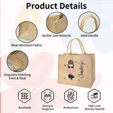 The Signature Character Jute Tote | Custom Name & Cartoon Portrait