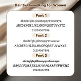 Personalized Engraved Rings for Women Custom Name Ring Non Tarnish Gold Plated Stackable Rings for Her Mom Grandma Girlfriend Wife Womens Ring for Daily Wear Party Wedding Travel