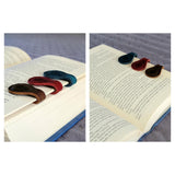 Personalized Magnetic Leather Bookmark with Engraved Monogram Reader