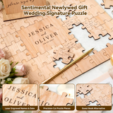 Personalized Wedding Puzzle Guest Book Alternative Custom Couple's Names & Date Wooden Puzzle Guestbook Ideas Guest Book Wedding Reception Sign in Book for Wedding Birthday Anniversary