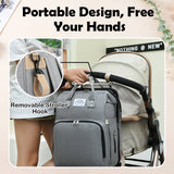 Personalized 3 in 1 Diaper Bag Backpack with Changing Station
