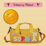 Personalized Kids Dance Ballet Bag, Kids Chenille Letter Duffel Bag, Sport Duffle Bag