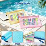 Personalized Beach Bag with Artistic Name Custom Pool Bag for Women Waterproof Beach Bag with Zipper Wet Dry Mesh Design Beach Pouch For Pool Beach Vacation Birthday Summer Party Travel